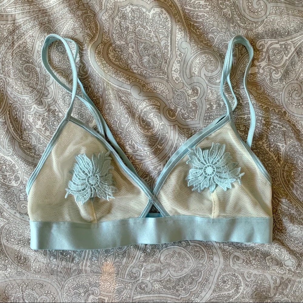 Forever 21 Delicate Flower Sheer Bralette